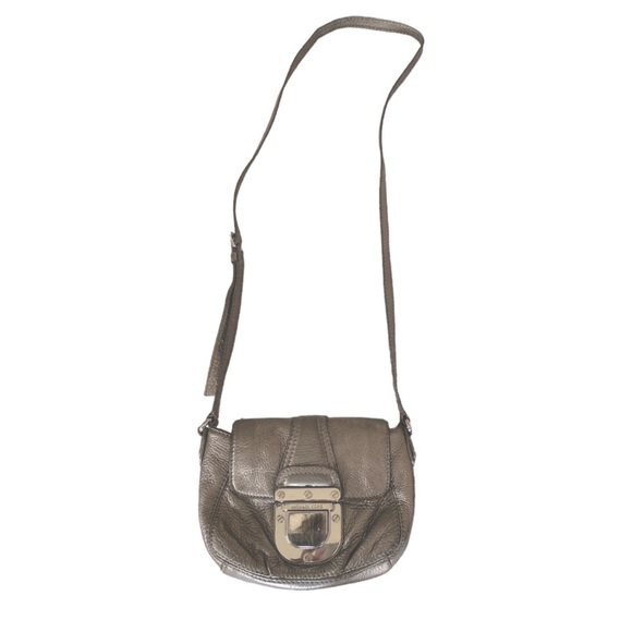 Michael Kors Handbags - Michael Kors Brigette Pebbled Leather Mini Crossbody, Metallic Gold